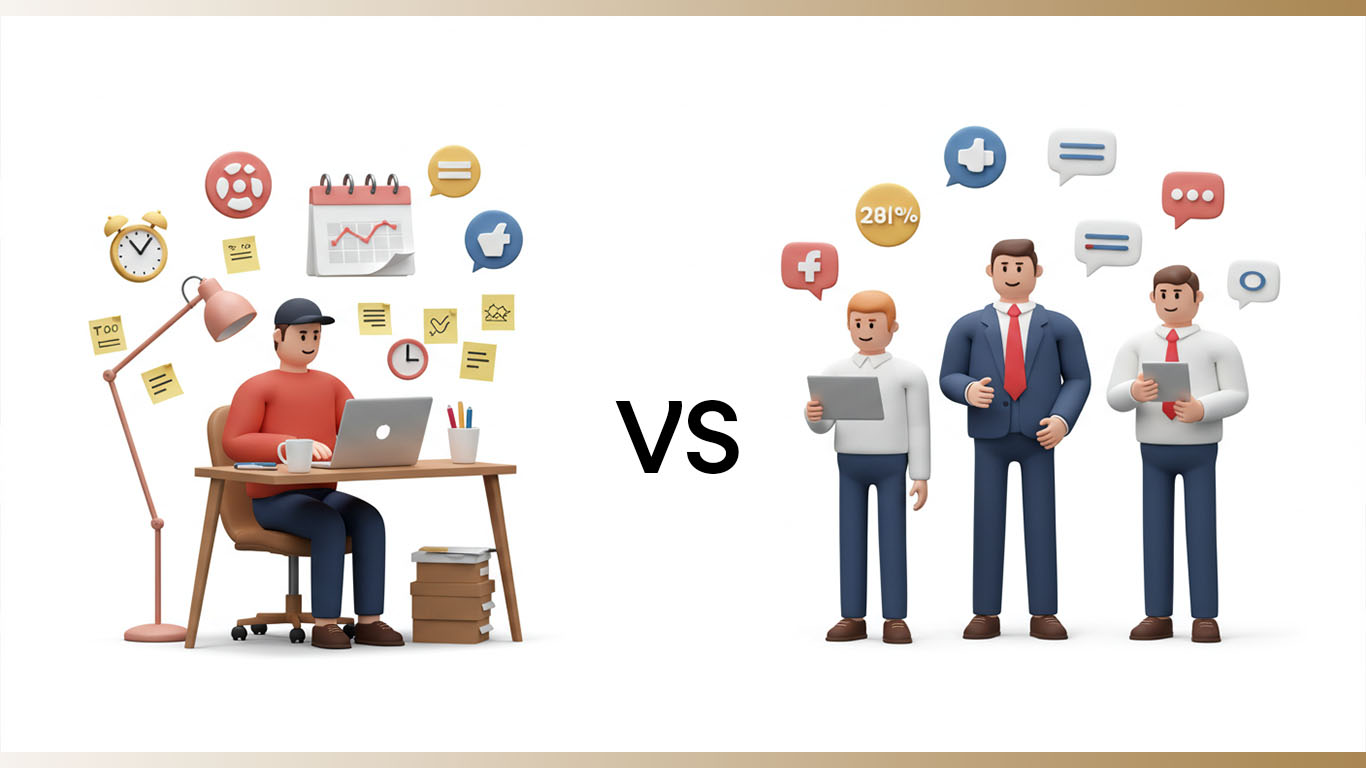 Sosyal Medya Yönetiminde Ajans mı Freelancer mı? Doğru Tercih İçin Kapsamlı Karşılaştırma